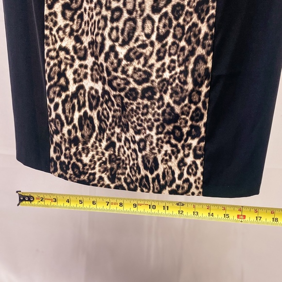 Women's Illusion Dress Sexy Leopard Print Classic Sheath Dress Barn Outfit Lady - Picture 5 of 13